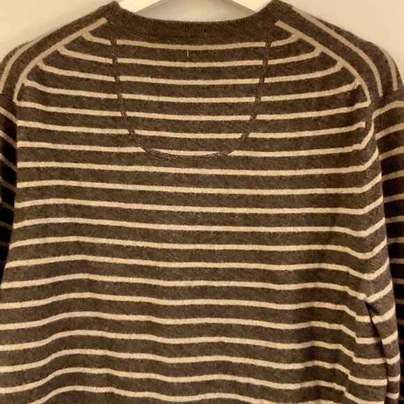 NWT MEN’S SAKS FIFTH AVENUE STRIPED CASHMERE PULLOVER - Picture 4 of 6